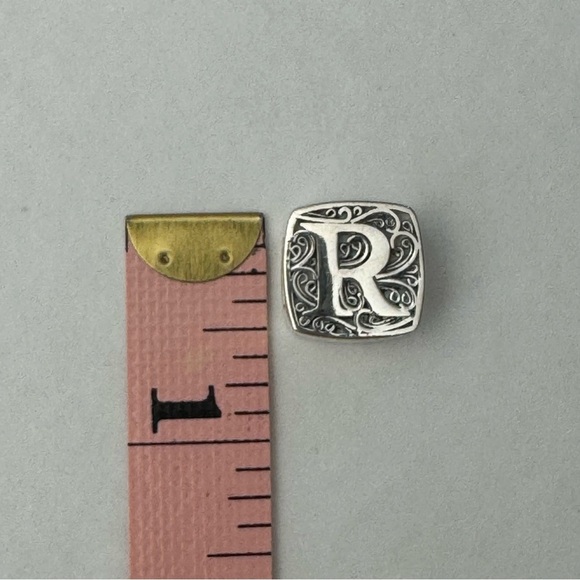LORI BONN R Initial Sterling Silver Slide Charm For Bracelet “R is for Radiant” - Picture 8 of 10